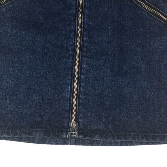 rag & bone Racer Zip-Front Denim Mini Skirt Zip Pockets Size 27 - Picture 5 of 15